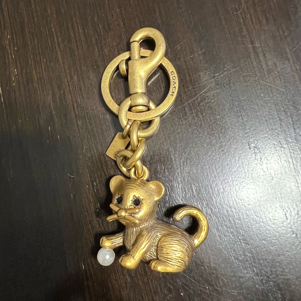 Coach cat charm